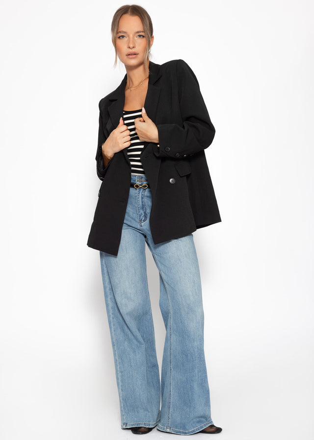 Oversized blazer - black