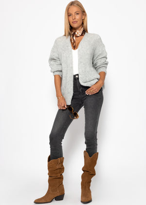 Oversized cardigan - light grey