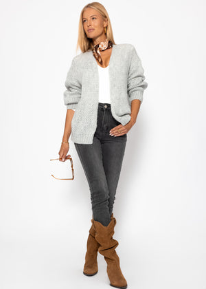 Oversized cardigan - light grey