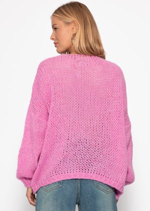 Oversize Cardigan, pink