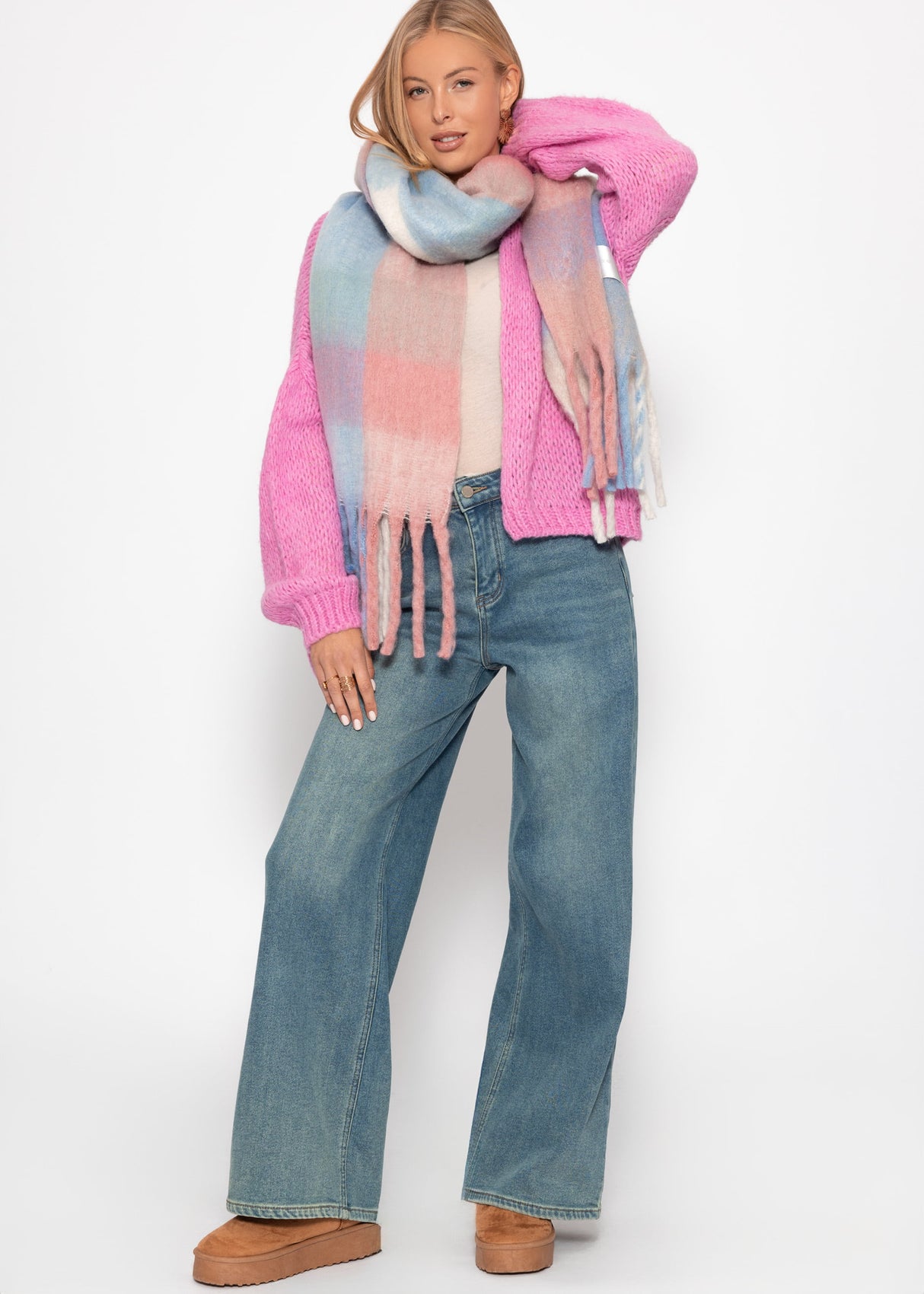 Oversize Cardigan, pink