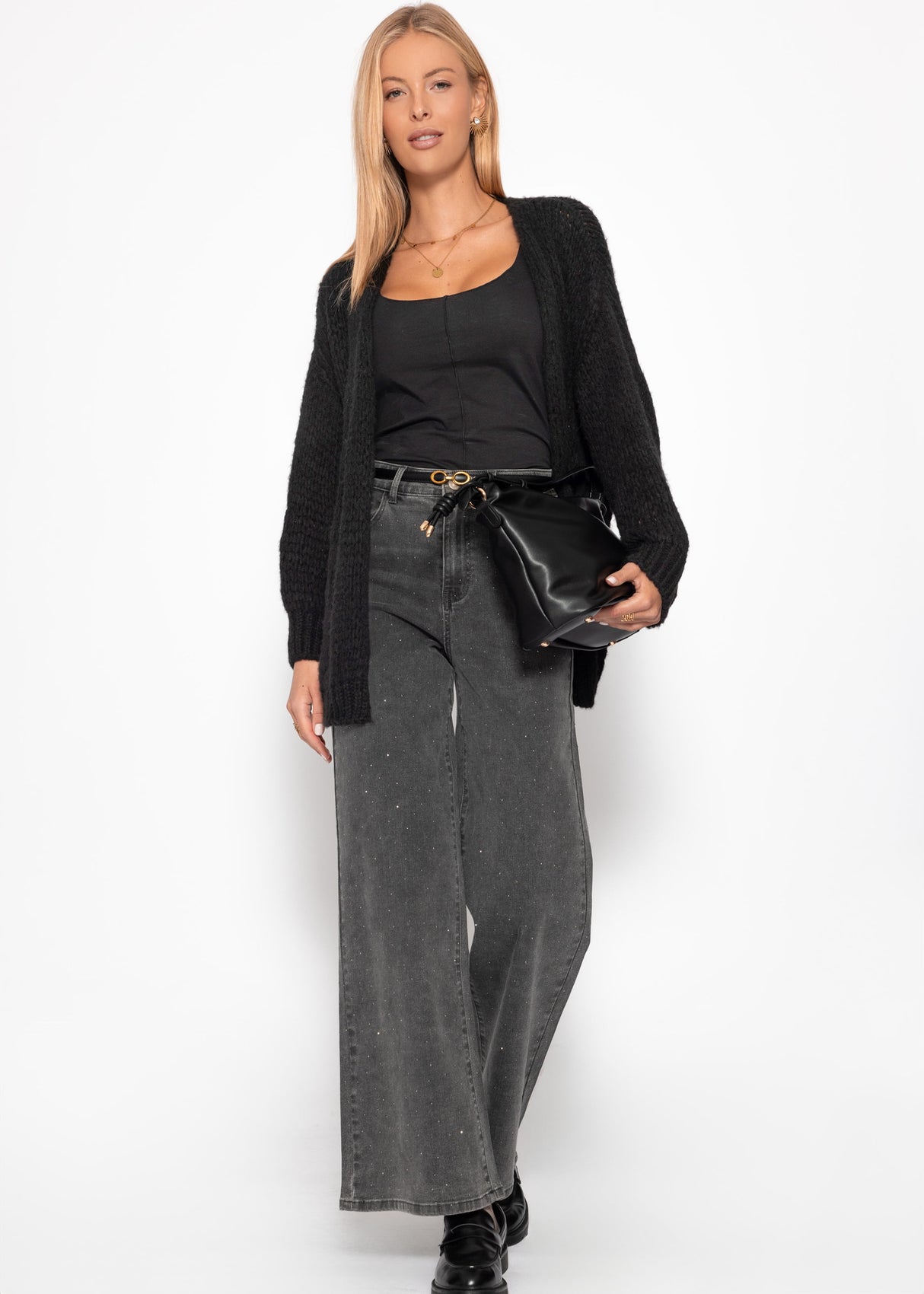 Oversized cardigan - black