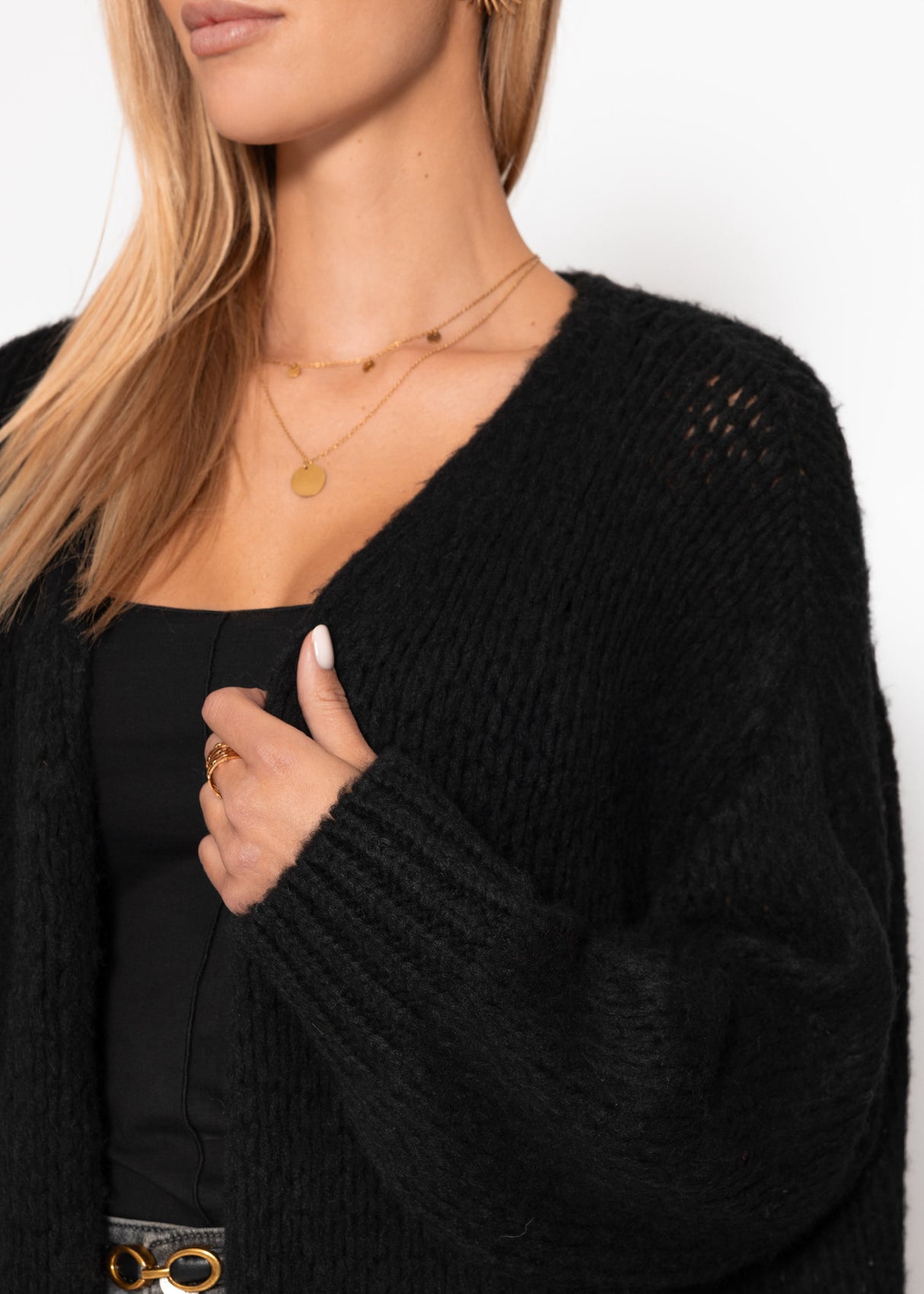 Oversized cardigan - black