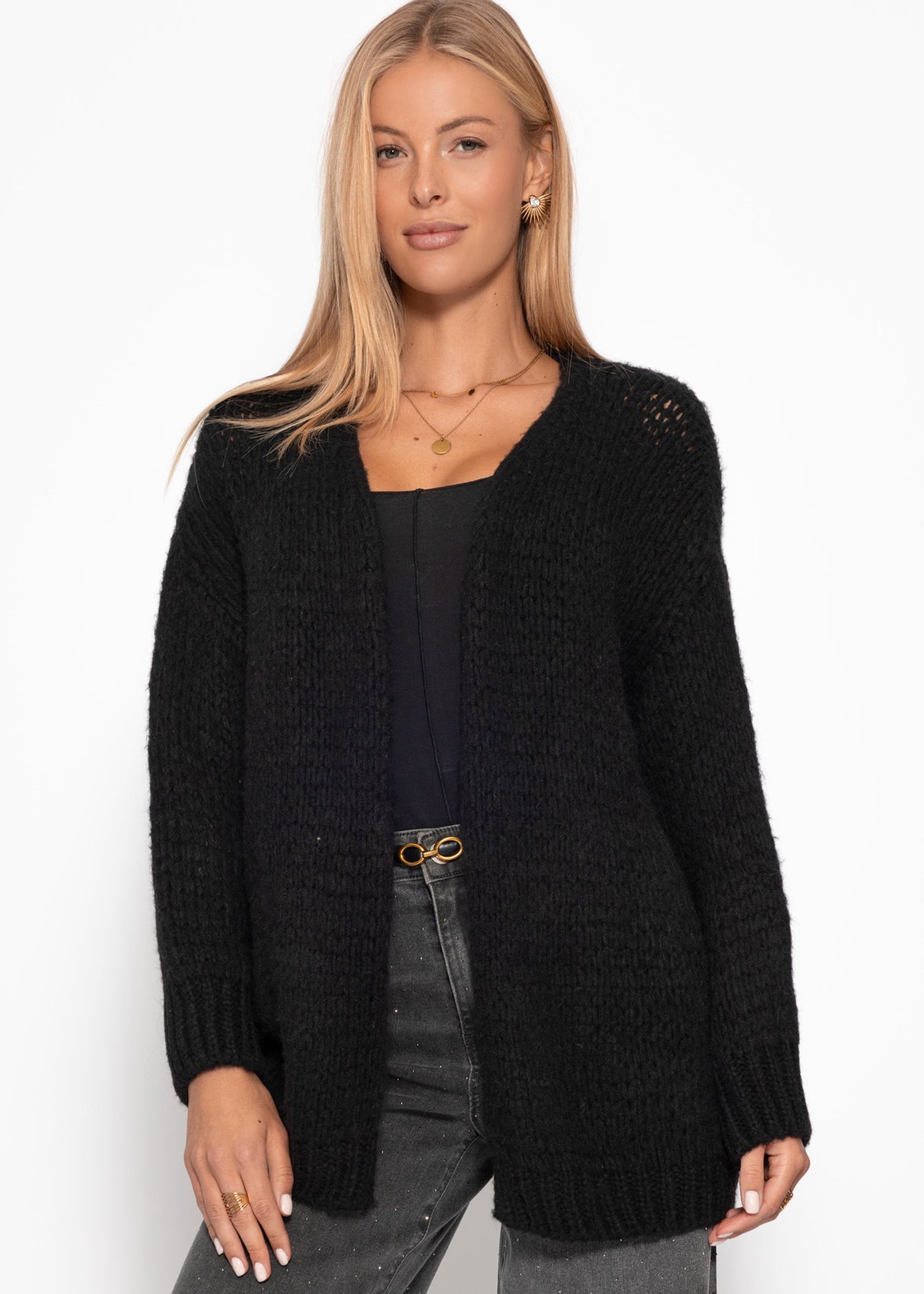 Oversized cardigan - black