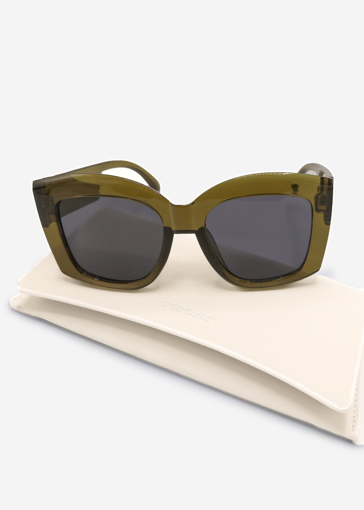 Oversized sunglasses - khaki