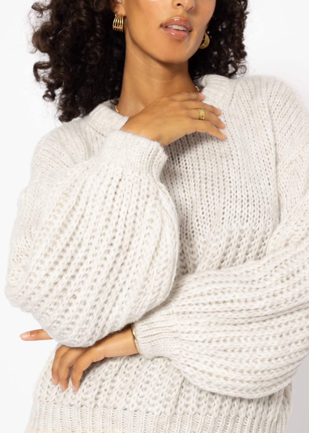 Structured sweater - beige