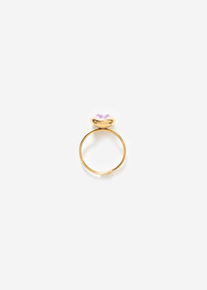 Ring mit rosa Schmuckstein - gold