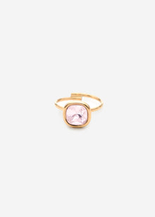 Ring mit rosa Schmuckstein - gold