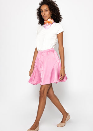 Satin skirt - pink