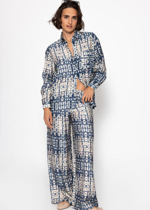 Sugging pants with print - blue