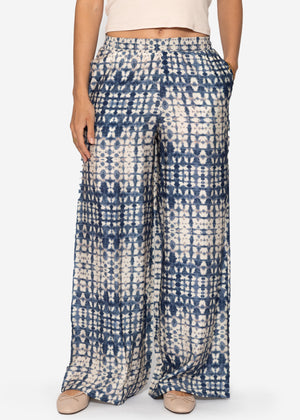 Sugging pants with print - blue
