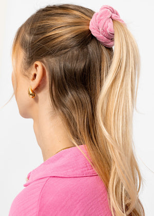 Velvet scrunchie - pink