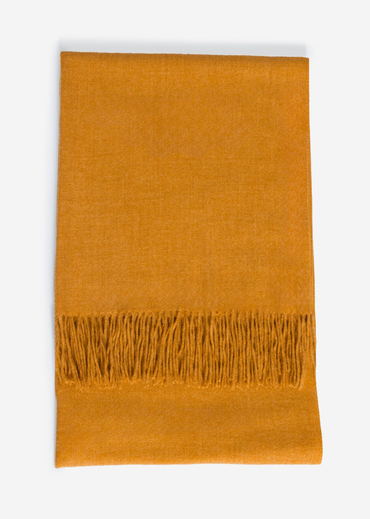Soft scarf with cashmere - mustard yellow