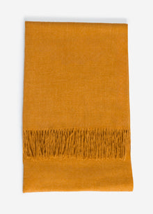 Soft scarf with cashmere - mustard yellow