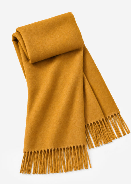 Soft scarf with cashmere - mustard yellow by SASSYCLASSY