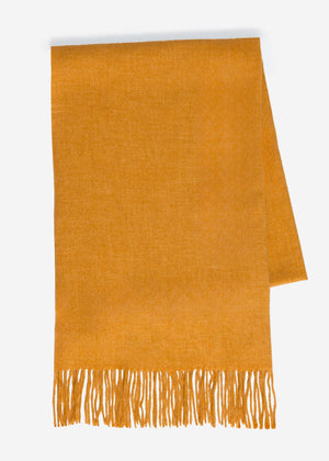 Soft scarf with cashmere - mustard yellow