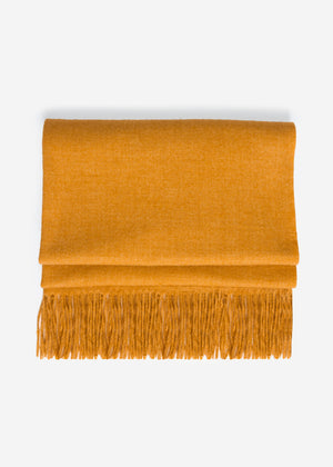 Soft scarf with cashmere - mustard yellow