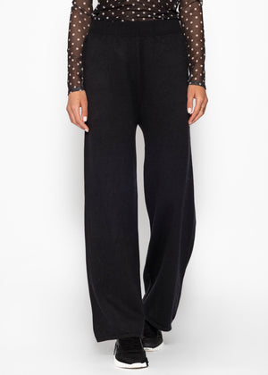 Knitted pants - black