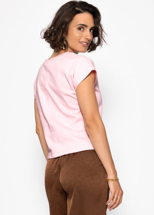 Sweatshirt with back detail - pink