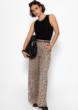 Tank top with outer seams - black