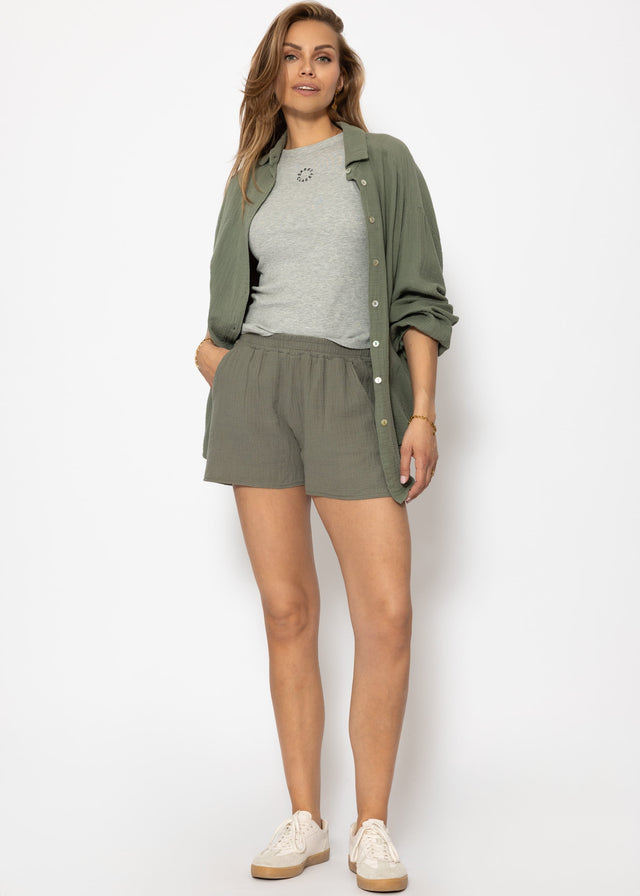 Tank top with embroidery - grey