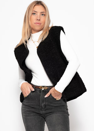 Teddy vest - black