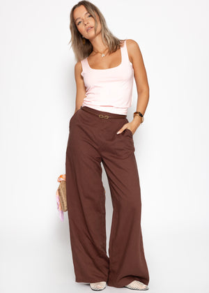 Top with decorative seam - pink