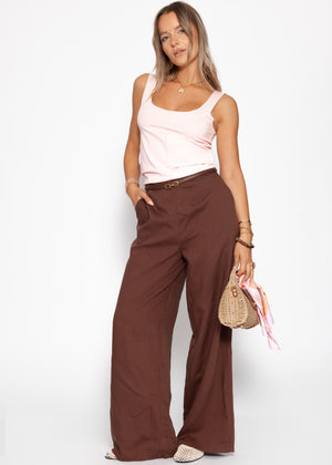 Top with decorative seam - pink