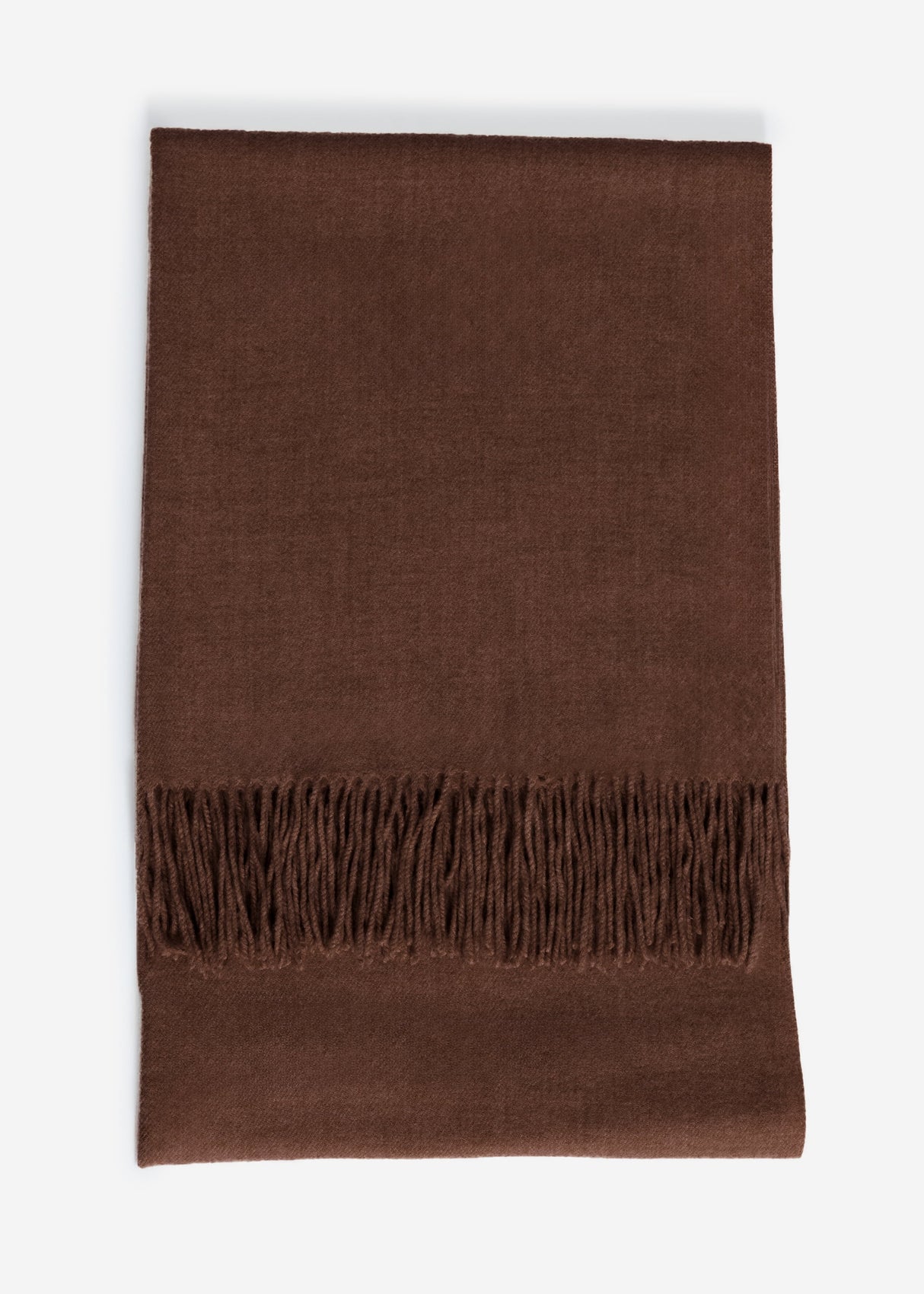 Soft scarf made of viscose and wool mix - dark brown