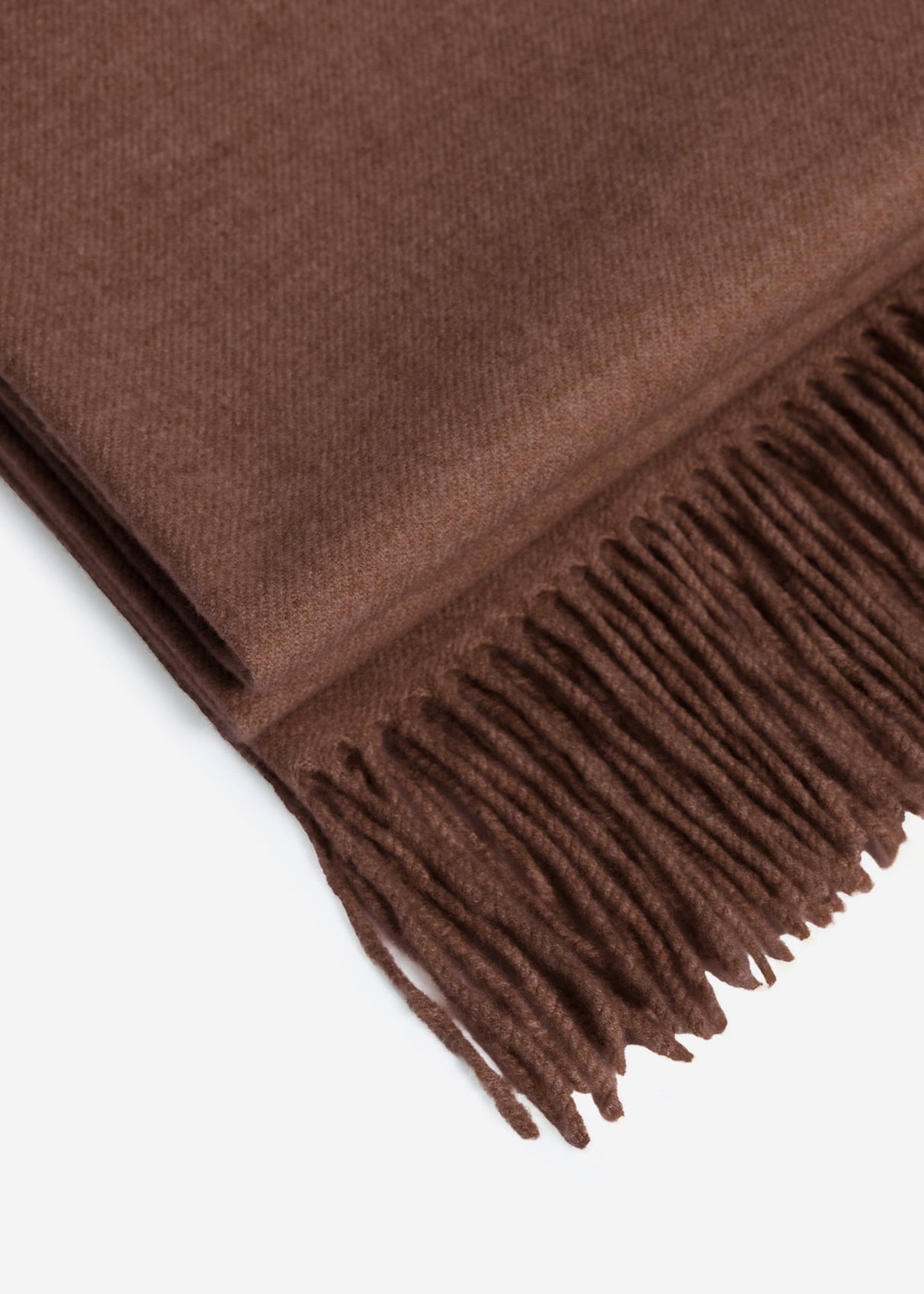 Soft scarf made of viscose and wool mix - dark brown