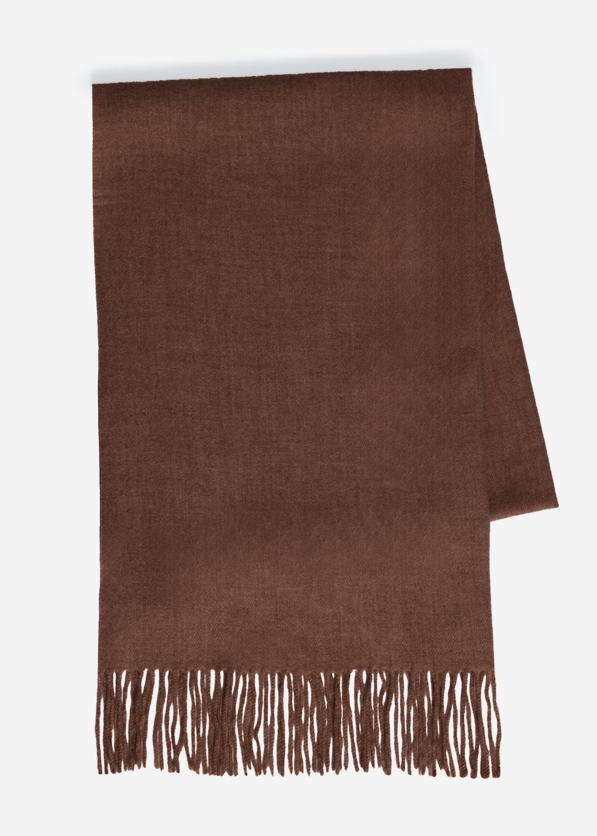 Soft scarf made of viscose and wool mix - dark brown