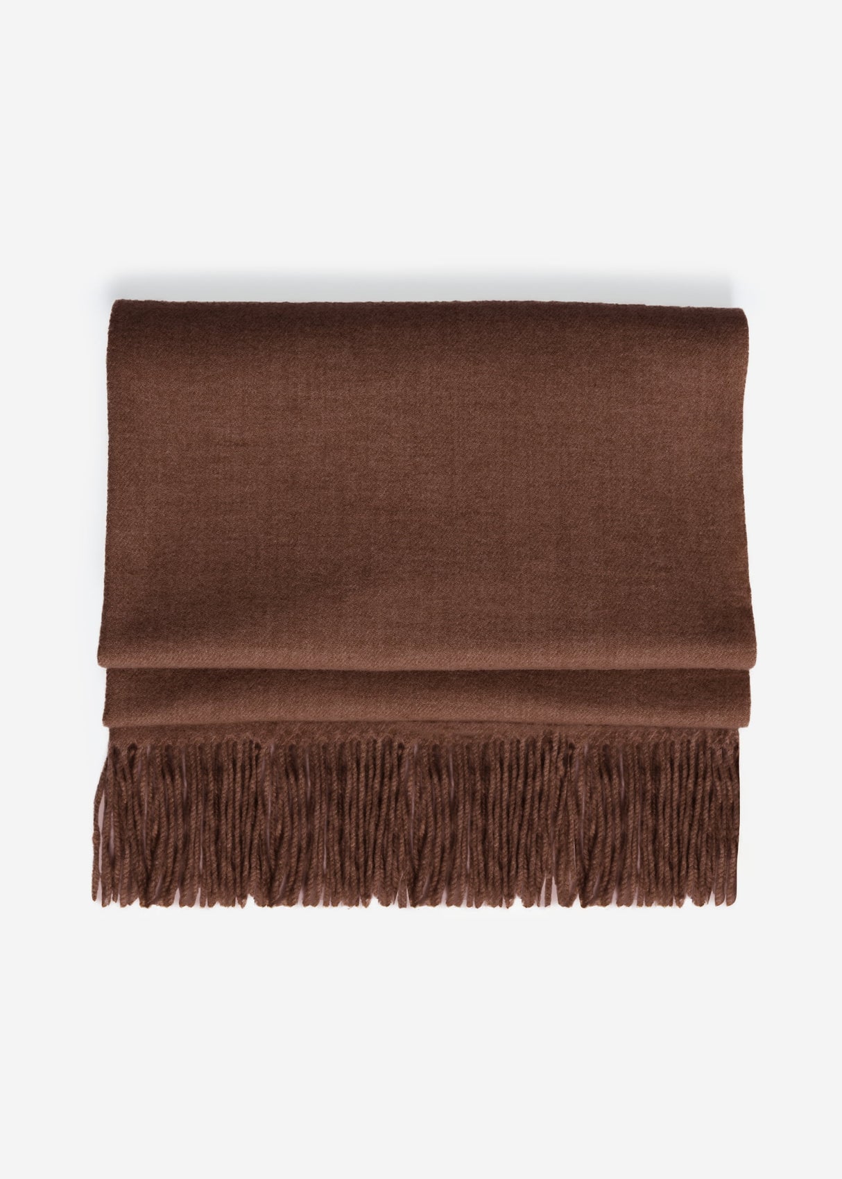 Soft scarf made of viscose and wool mix - dark brown