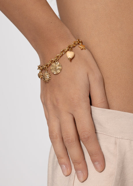 Bracelet with charms - gold