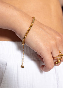 Armband mit Kugeln - gold