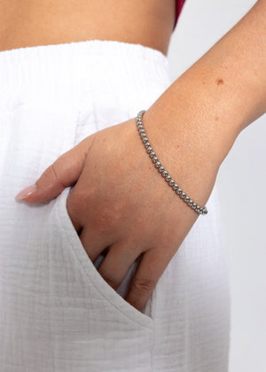 Armband mit Kugeln - silber