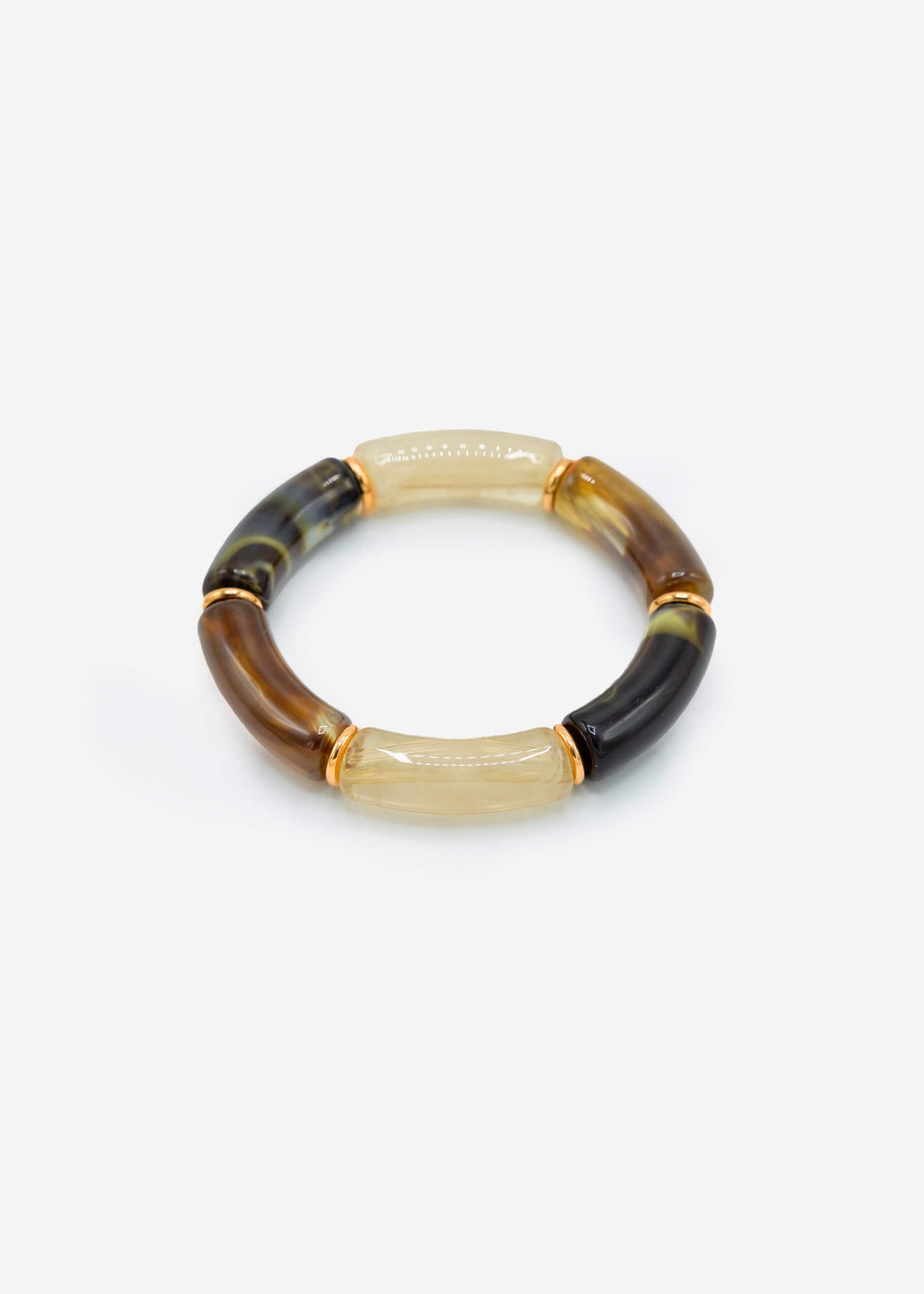 Bracelet with pearls - brown