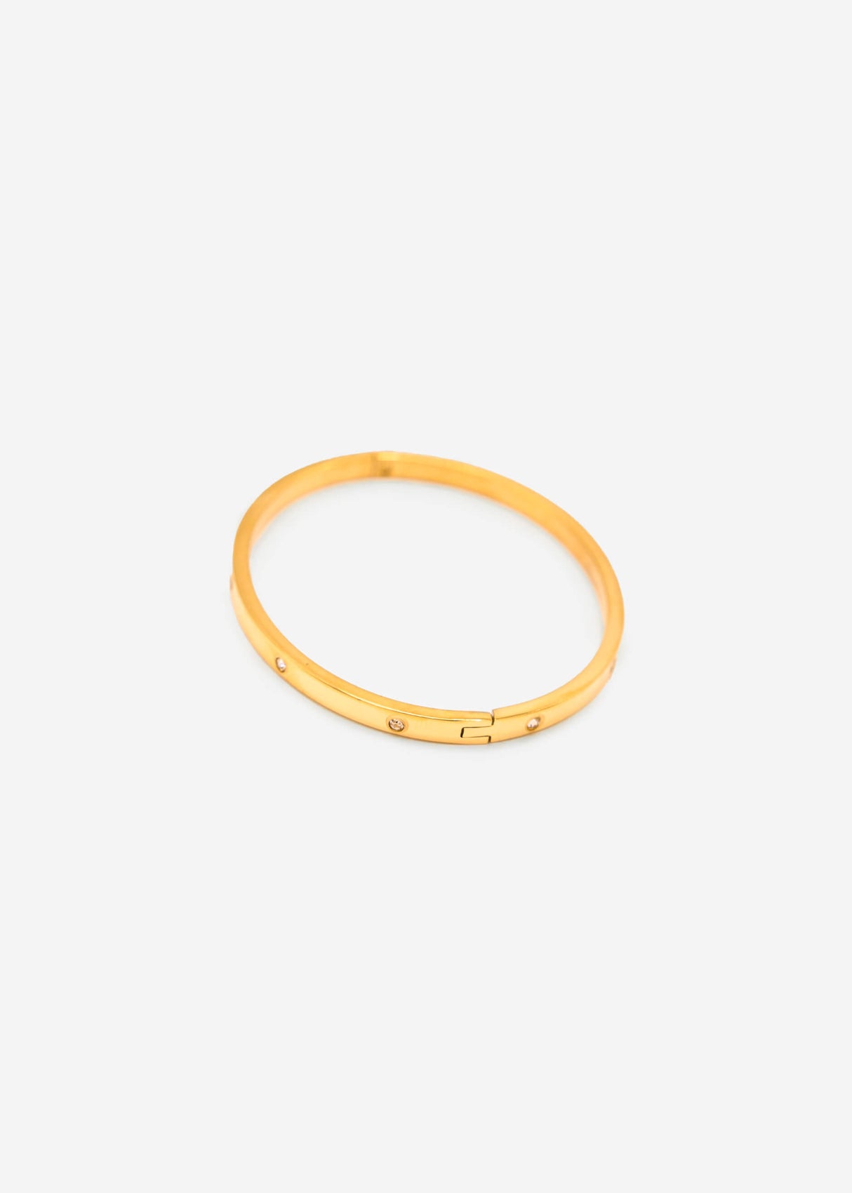Bangle with glitter stones - gold