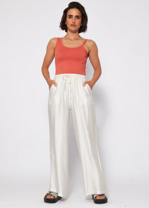 Asymmetric tank top - lobster