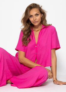 Blouse in crincle optics - pink
