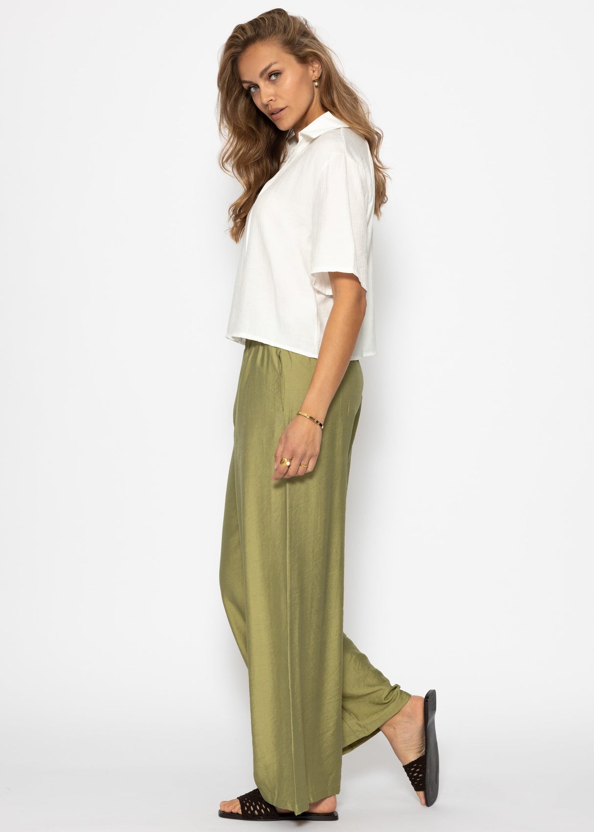 Blouse in Crincle optics - white
