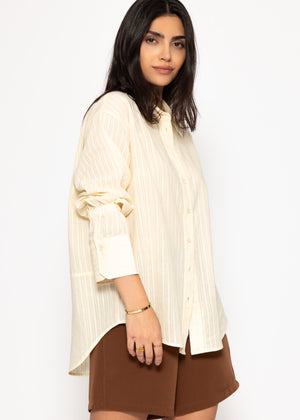 Blouse with sleeve details - butter yellow