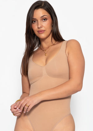 Bodysuit Sculpting Shapewear mit String - nude