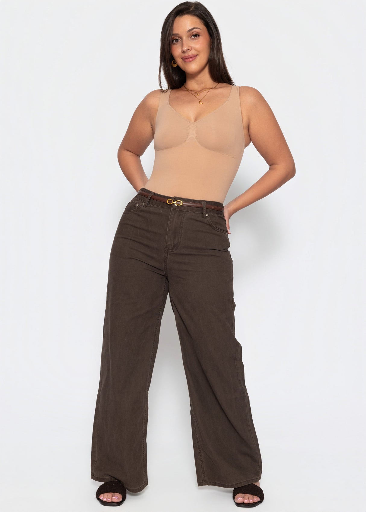 Bodysuit Sculpting Shapewear mit String - nude