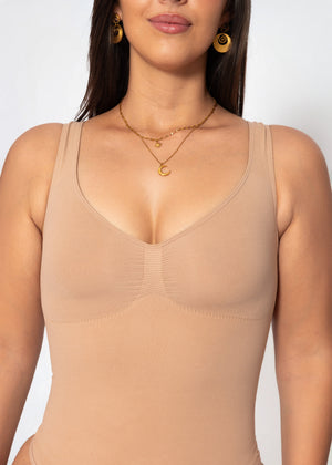 Bodysuit Sculpting Shapewear mit String - nude