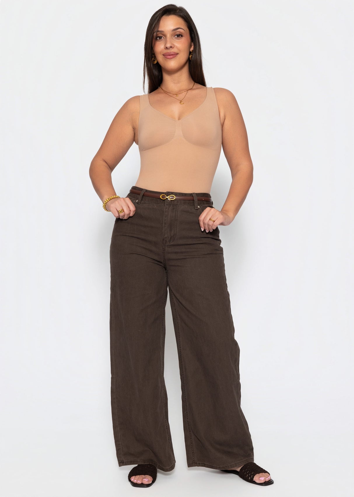 Bodysuit Sculpting Shapewear mit String - nude