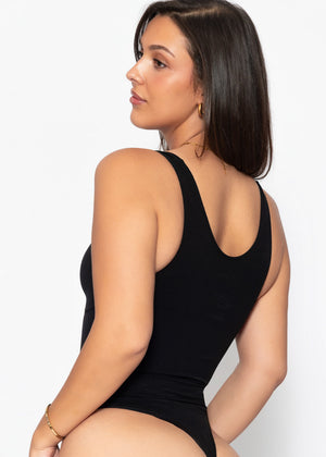 Bodysuit Sculpting Shapewear mit String - schwarz
