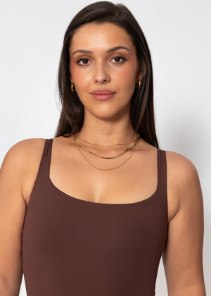 Bodysuit Soft Shapewear mit String - dunkelbraun