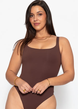 Bodysuit Soft Shapewear mit String - dunkelbraun
