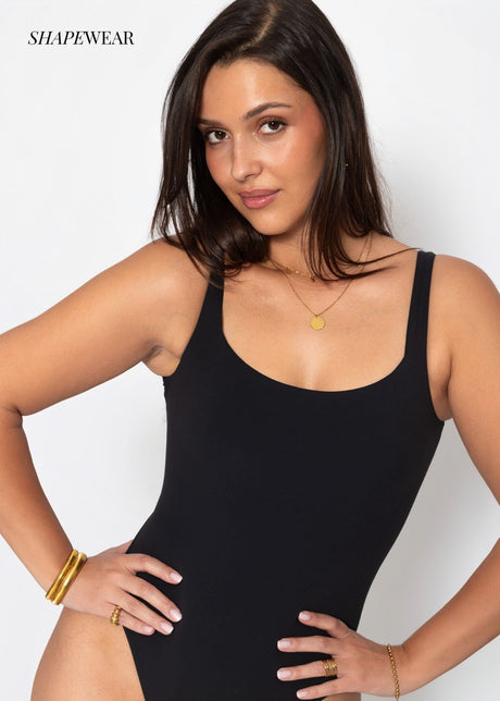 Bodysuit Soft Shapewear mit String - schwarz by SASSYCLASSY