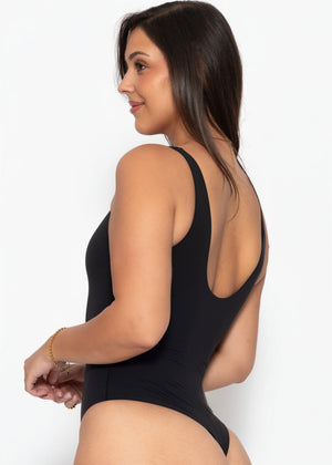 Bodysuit Soft Shapewear mit String - schwarz
